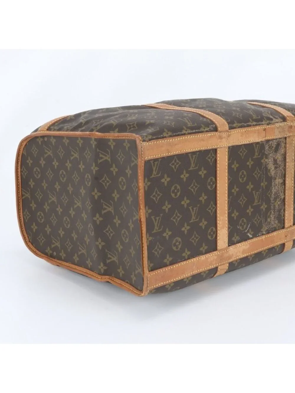 Louis Vuitton Monogram Sac Chasseur 55 Leather Boston Bag Tote Travel